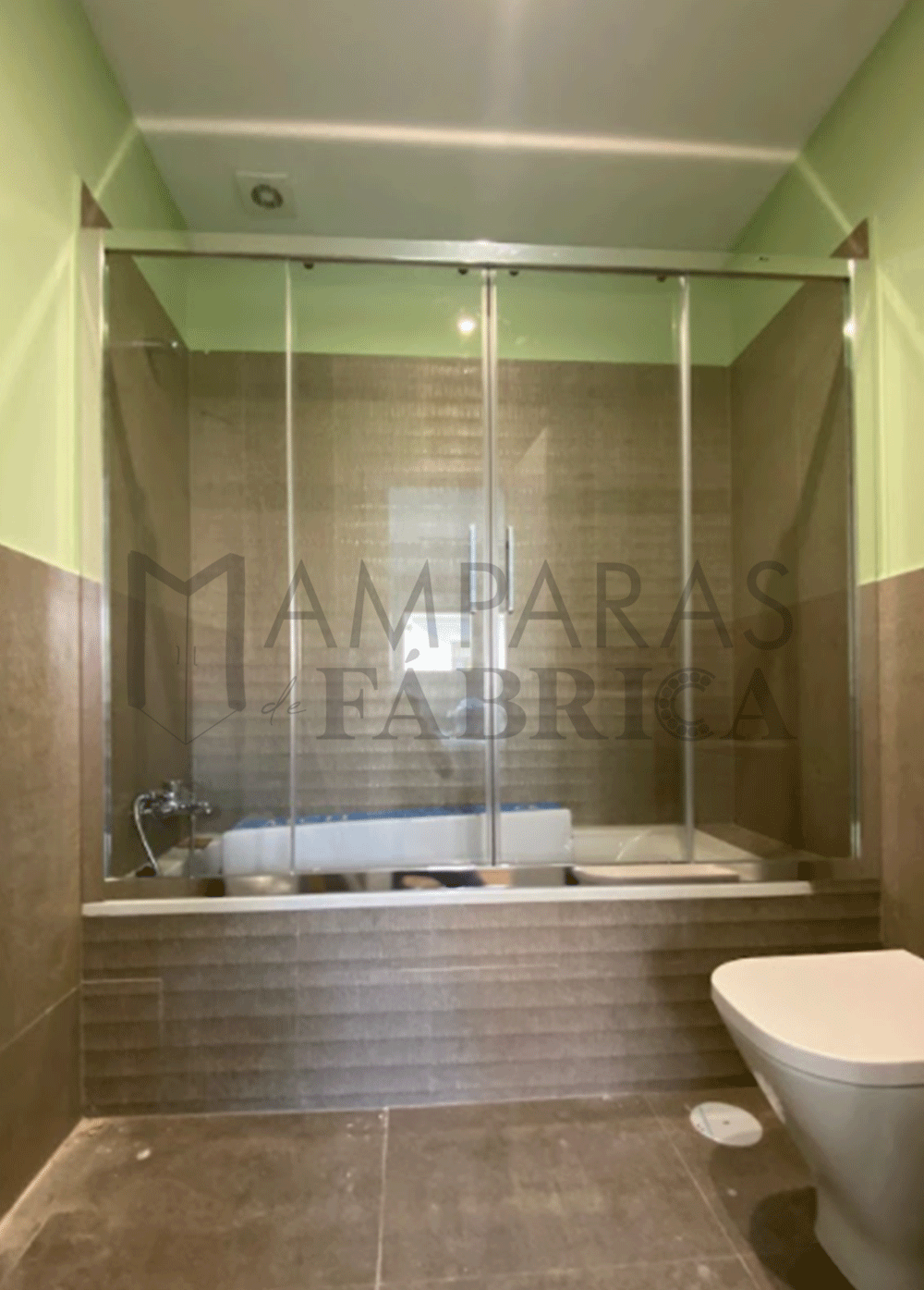 Mampara Surat altura bañera perfil cromo vidrio incoloro